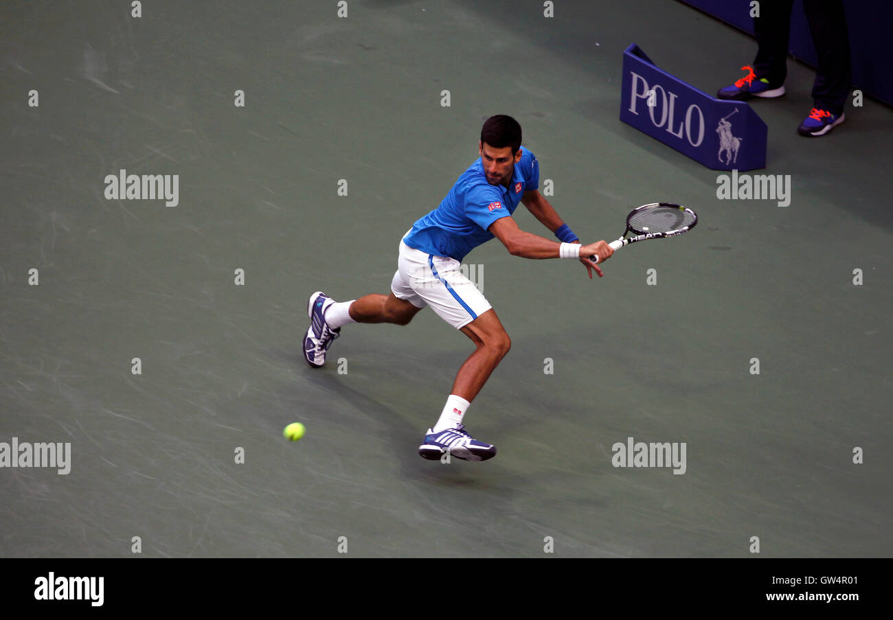 New York, United States. 11th Sep, 2016. Novak Djokovic during the United States Open Tennis Championships Final against Switzerland's Stan Warwinka at Flushing Meadows, New York on Sunday, September 11th. Credit:  Adam Stoltman/Alamy Live News Stock Photo