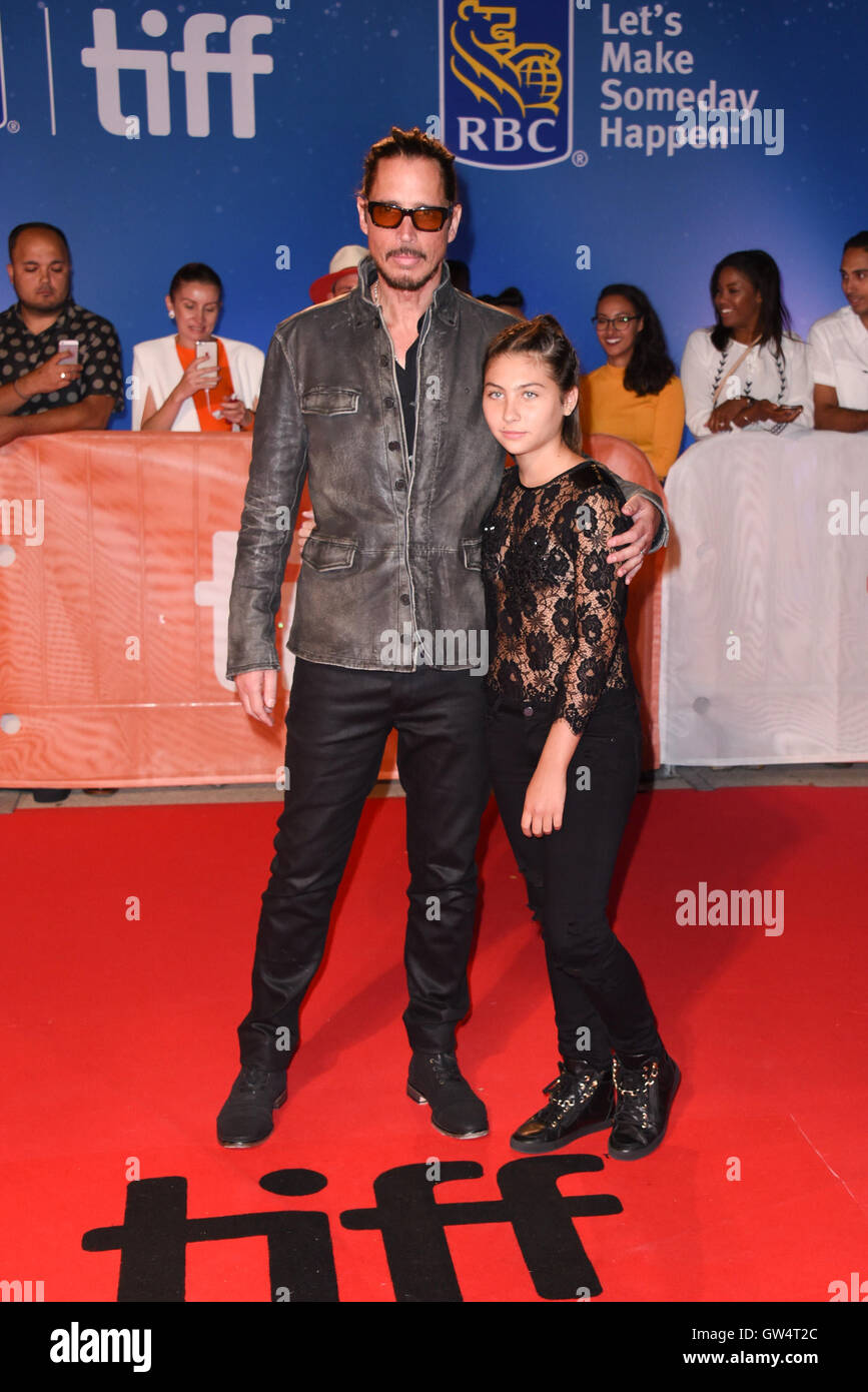 Toronto, Ontario, Canada. 11th Sep, 2016. CHRIS CORNELL and daughter TONI CORNELL attend 'The Promise' premiere held at Roy Thomson Hall during the Toronto International Film Festival on September 11, 2016 in Toronto, Canada. Credit:  Igor Vidyashev/ZUMA Wire/Alamy Live News Stock Photo