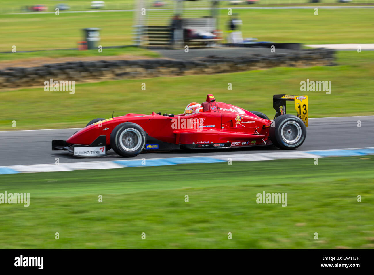 MELBOURNE/AUSTRALIA - SEPTEMBER 9-11, 2016: Racecars going for podium at Round 6 of the Shannon's Nationals at Phillip Island GP Track in Victoria, Australia - 9-11 September. Stock Photo