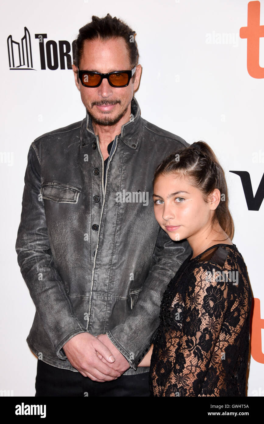 Toronto, Ontario, Canada. 11th Sep, 2016. CHRIS CORNELL and daughter TONI CORNELL attend 'The Promise' premiere held at Roy Thomson Hall during the Toronto International Film Festival on September 11, 2016 in Toronto, Canada. Credit:  Igor Vidyashev/ZUMA Wire/Alamy Live News Stock Photo