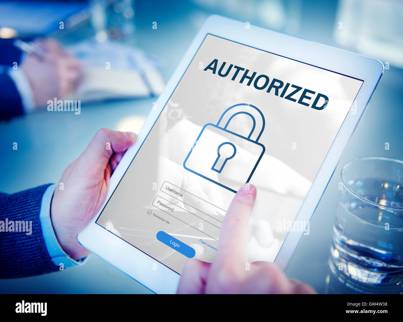 Authorized Accessibility Network Security System Concept Stock Photo