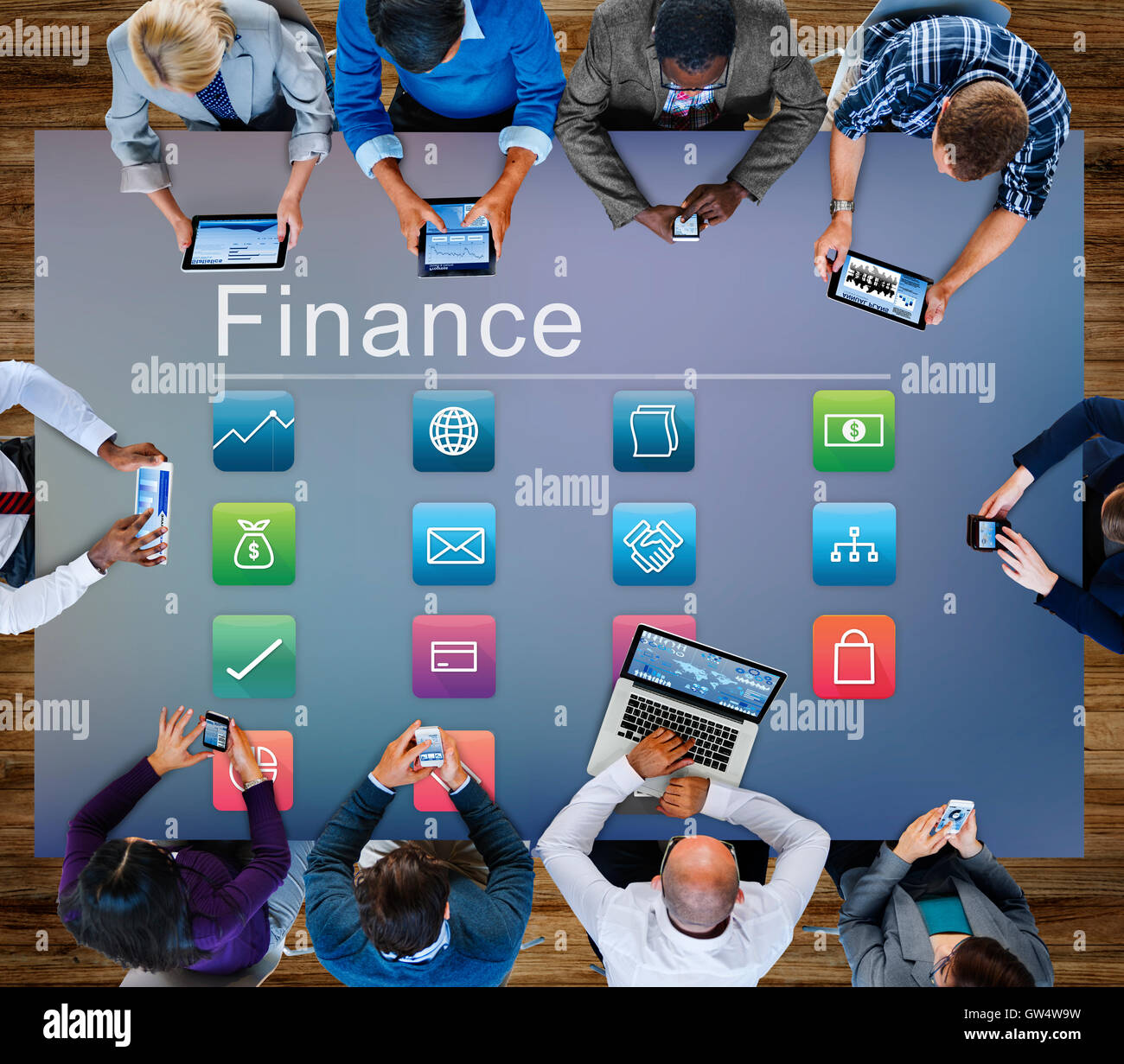 Finance Economy Application Investment Graphic Concept Stock Photo