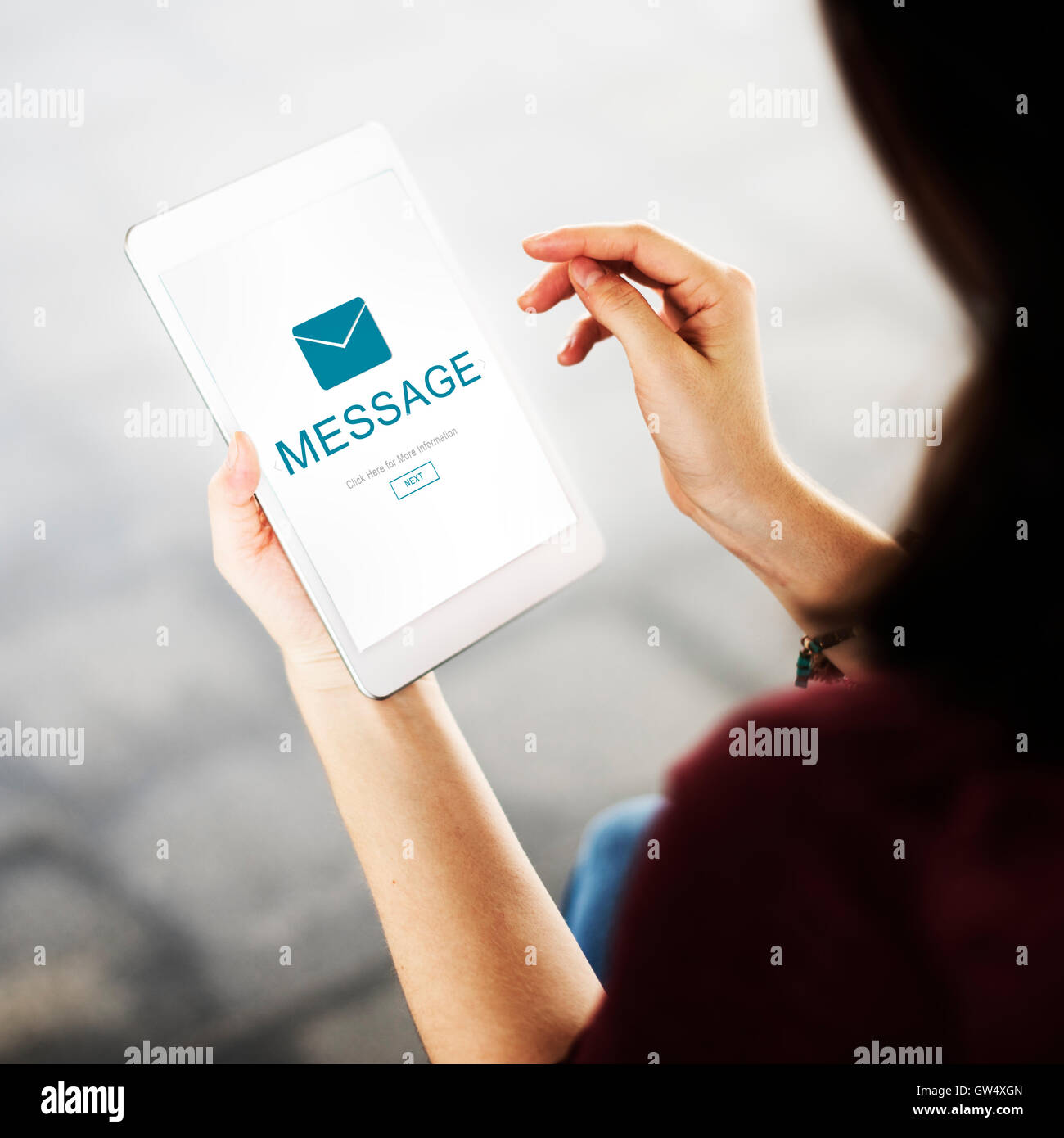 Message Contact Envelope Online Technology Concept Stock Photo