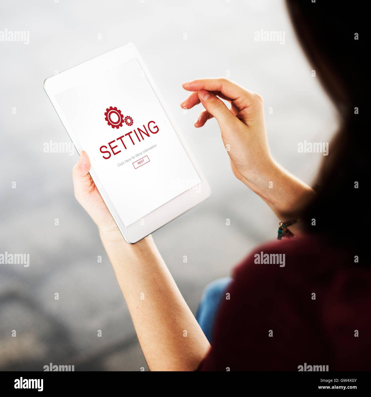 Settings Electronic Device Homepage Concept Stock Photo