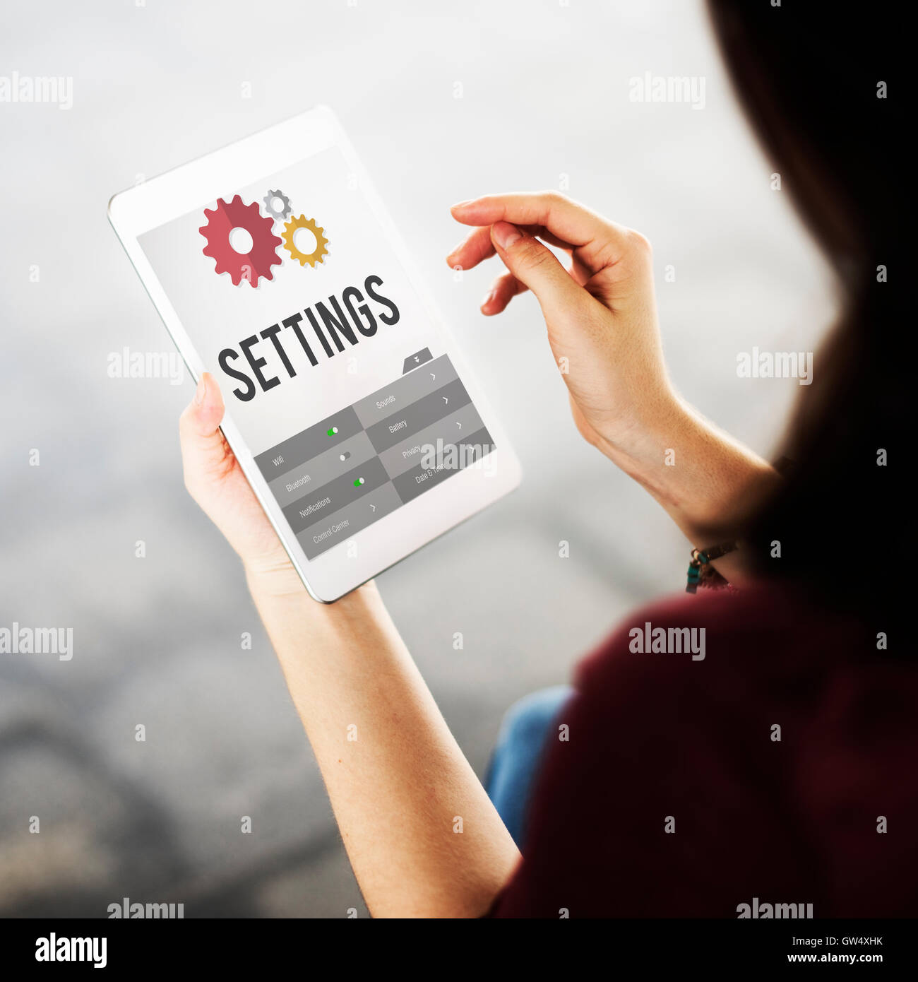 Settings Tools Setup System Concept Stock Photo
