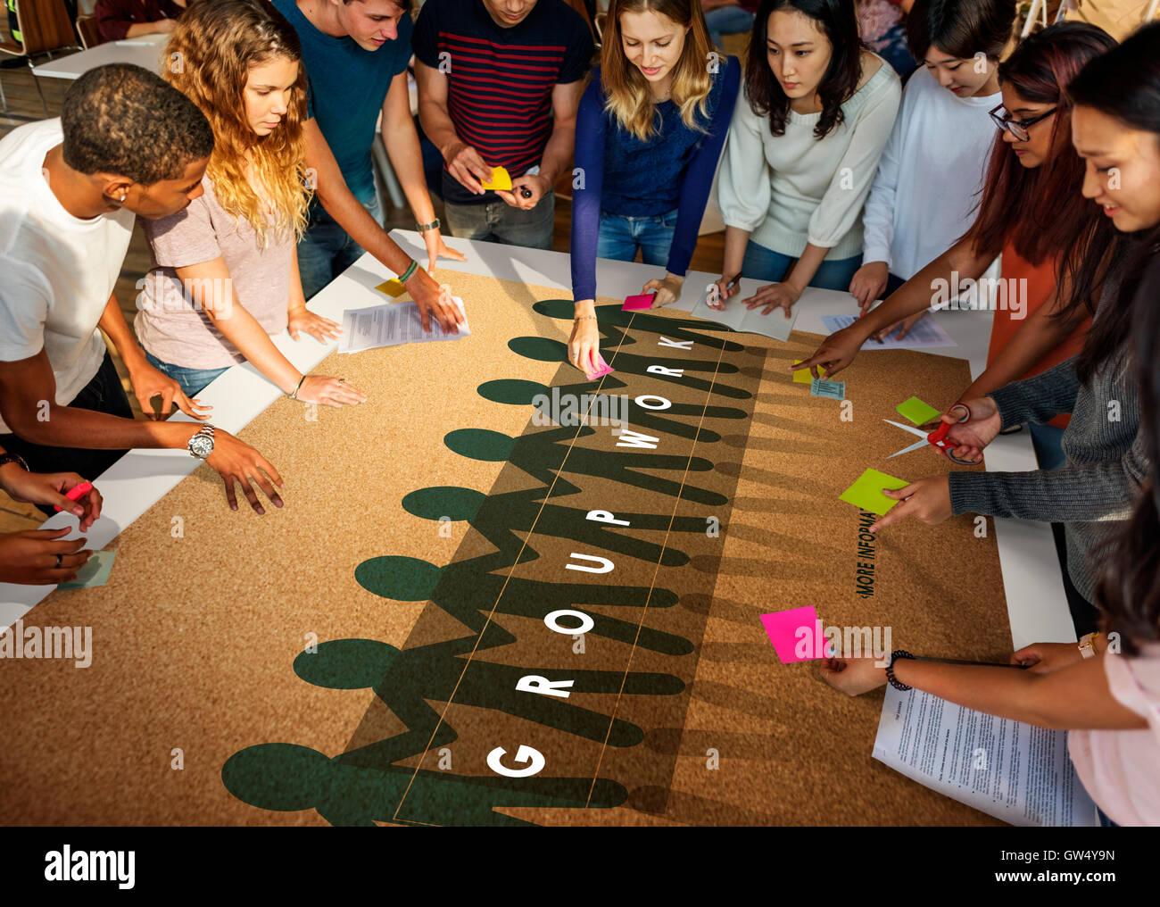 Group Team Work Organization Concept Stock Photo - Alamy