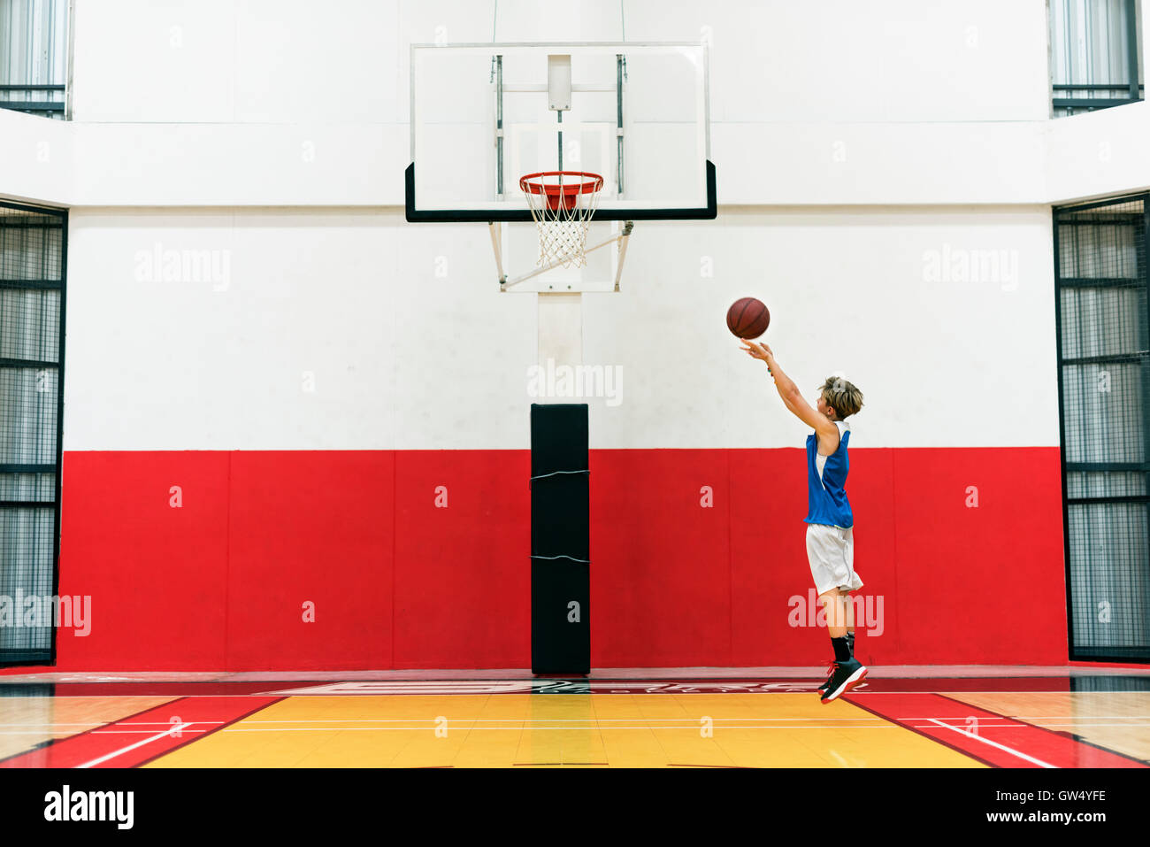 Basketball Arena Athlete Shooting Sport Playing Concept Stock Photo Alamy