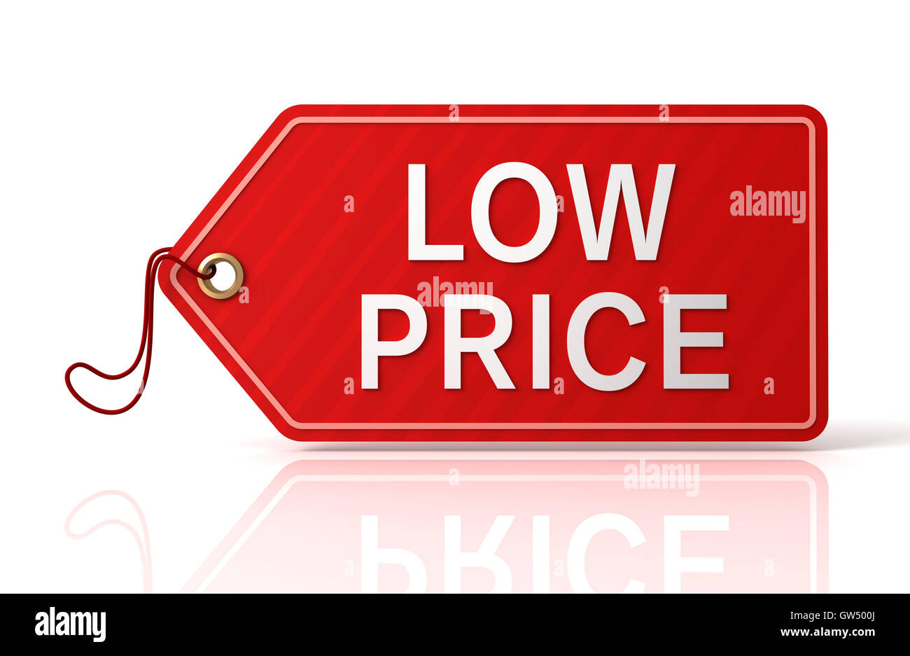 low price tag concept  3d illustration Stock Photo
