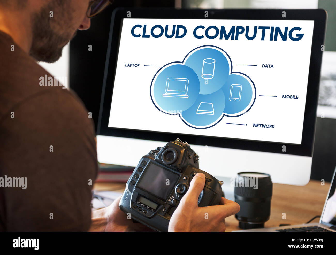 Digital Camera Computing Camera cloud computing hi-res stock photography and images - Alamy
