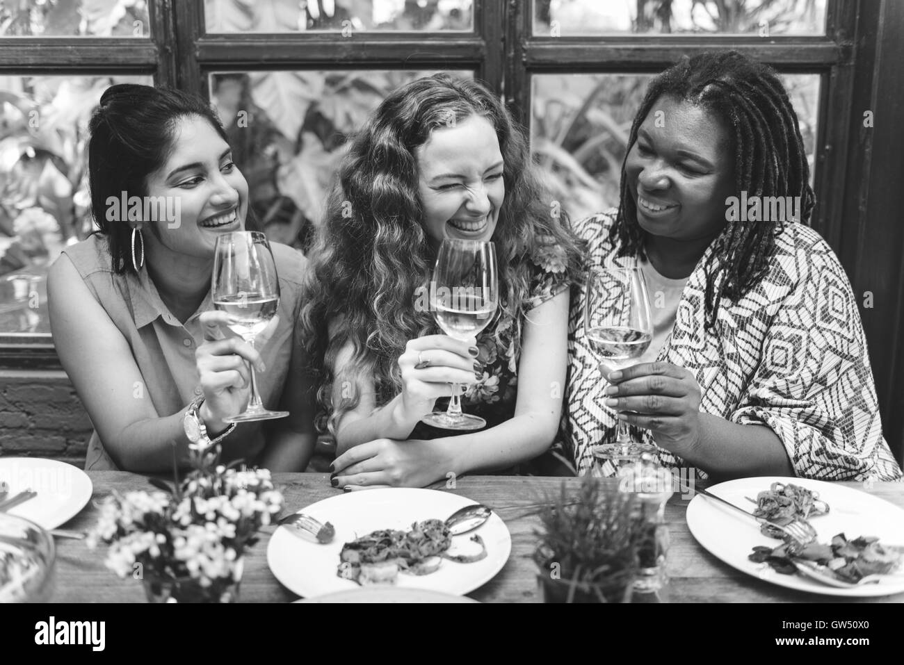 Girlfriends Black and White Stock Photos & Images - Alamy