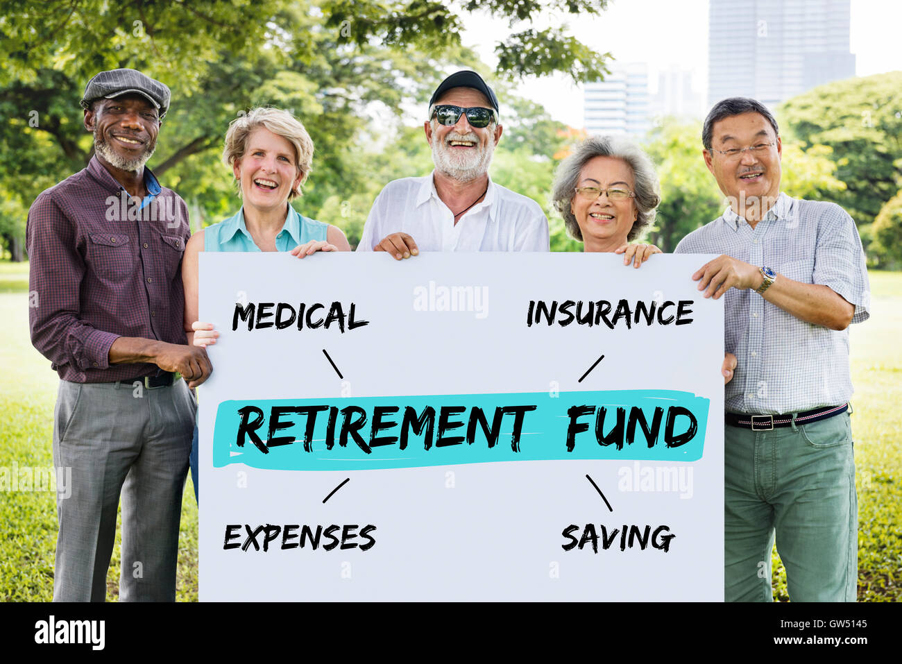 Retirement Fund Investment Diagram Concept Stock Photo