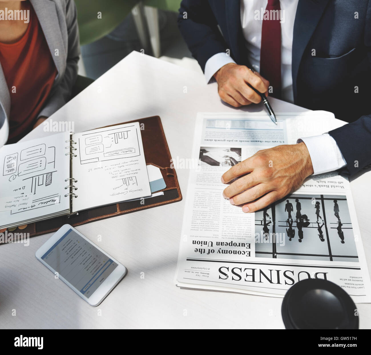 Colleagues planning hi-res stock photography and images - Alamy