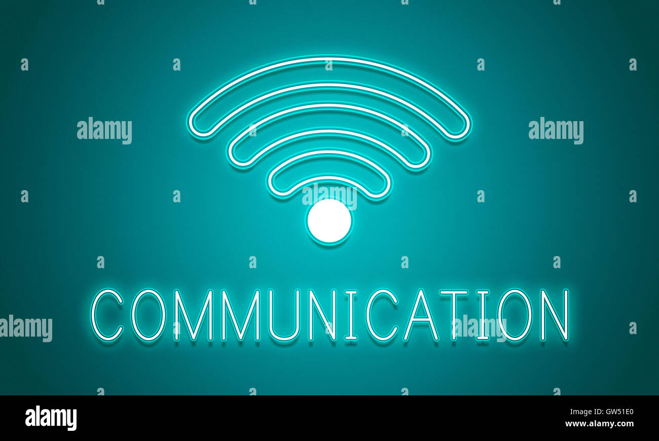 Online Network Wifi COmmunication Icon Concept Stock Photo