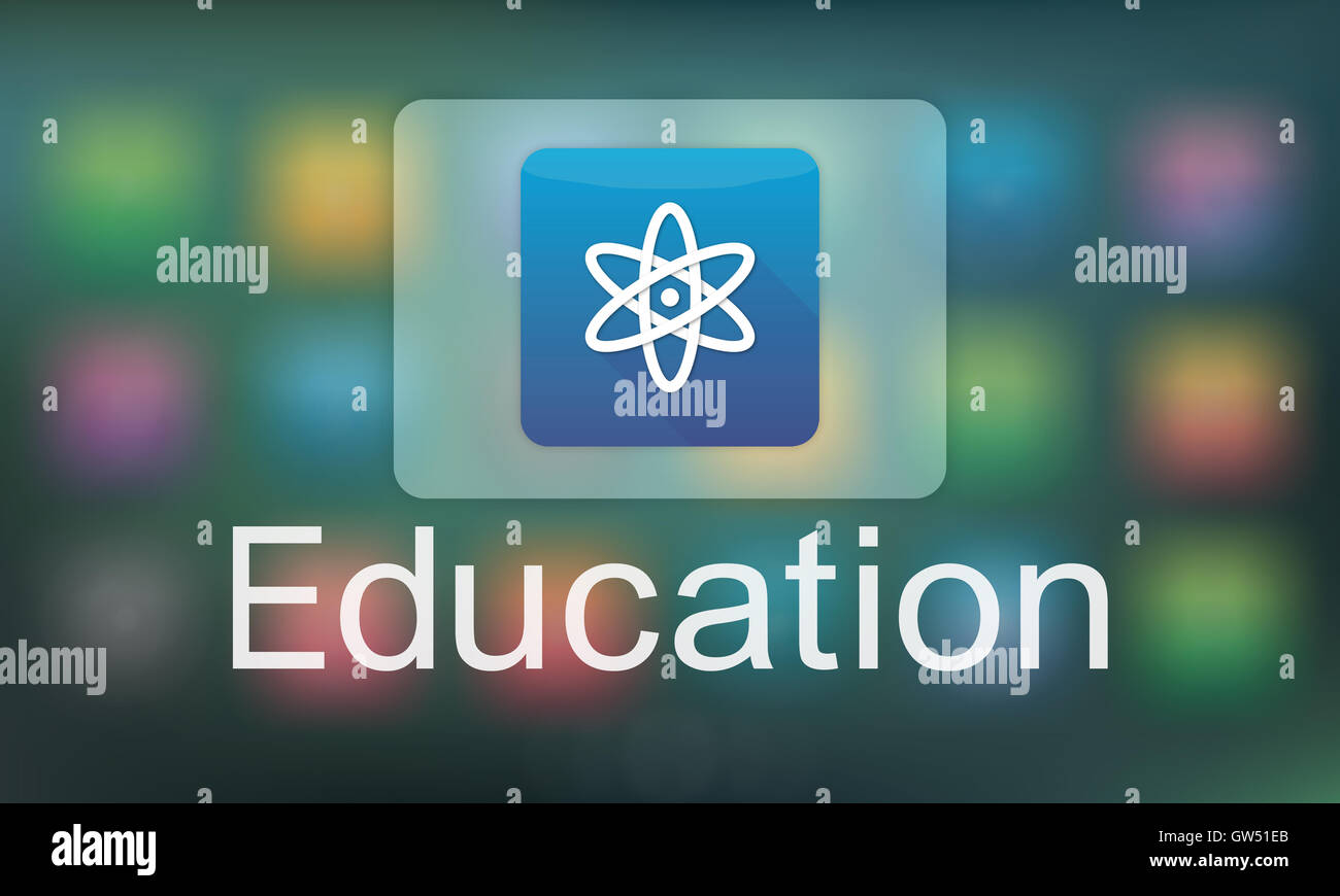 Study Education E-Learning Application Icon Graphic Concept Stock Photo