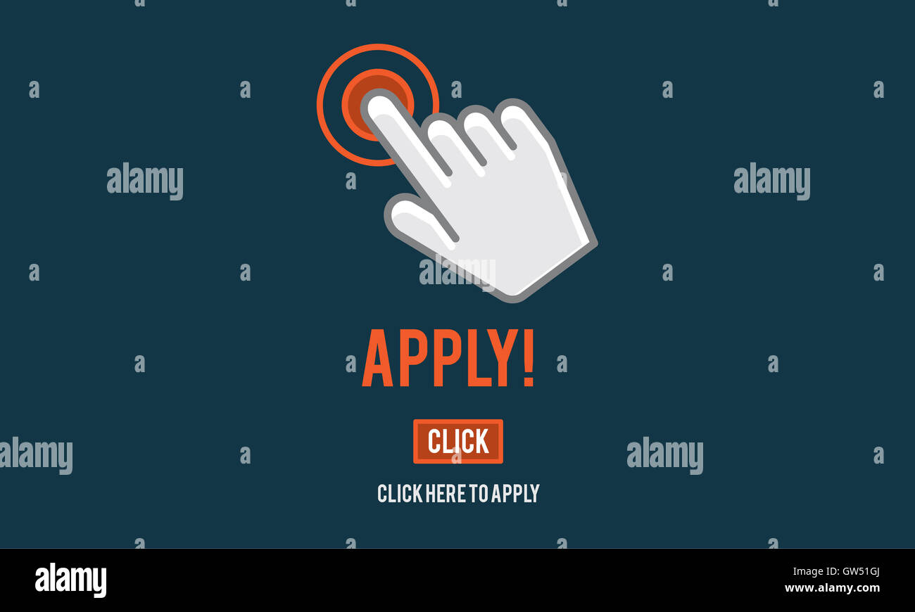 Apply Here Apply Online Job Concept Stock Photo