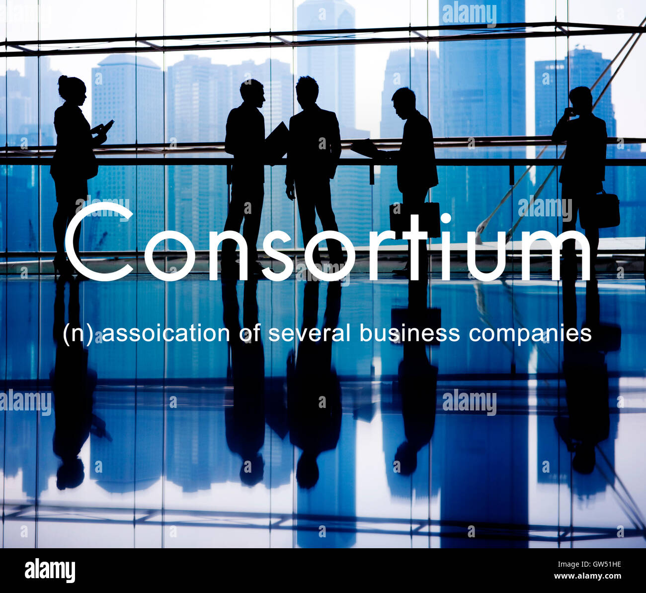 Consortium Alliance Combine Cooperative Group Concept Stock Photo