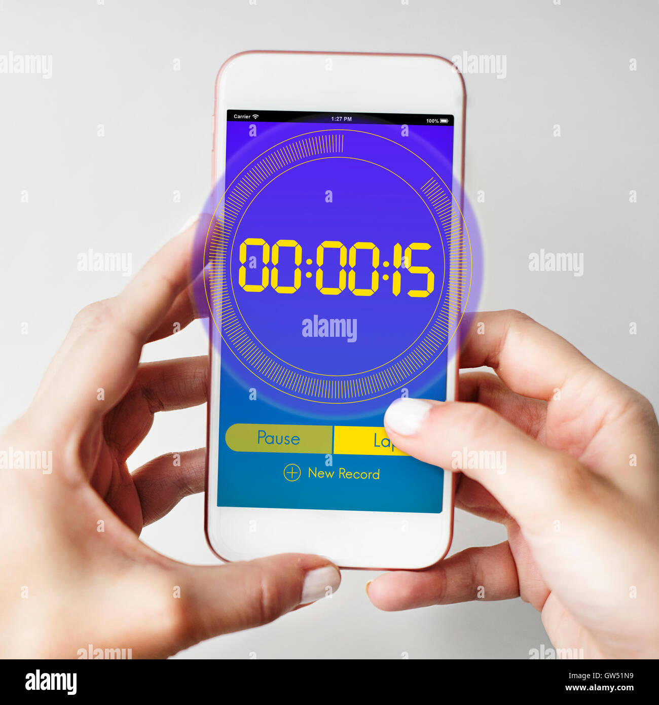 Stopwatch Clock Time Countdown Graphic Words Stock Photo