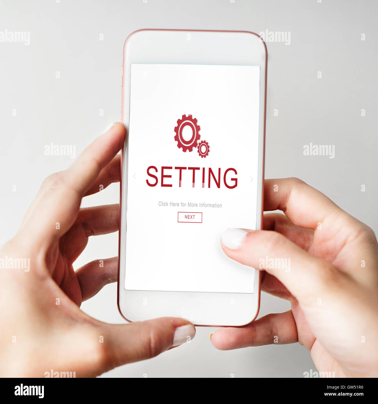 Settings Electronic Device Homepage Concept Stock Photo