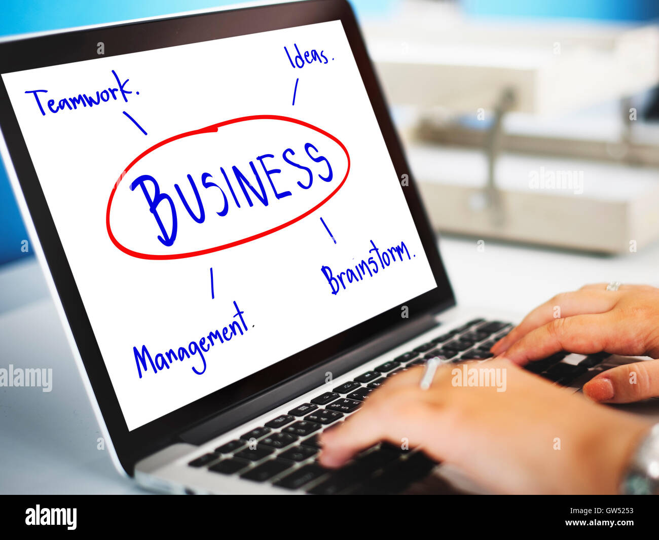 Business Brainstorm Planning Work Ideas Concept Stock Photo - Alamy
