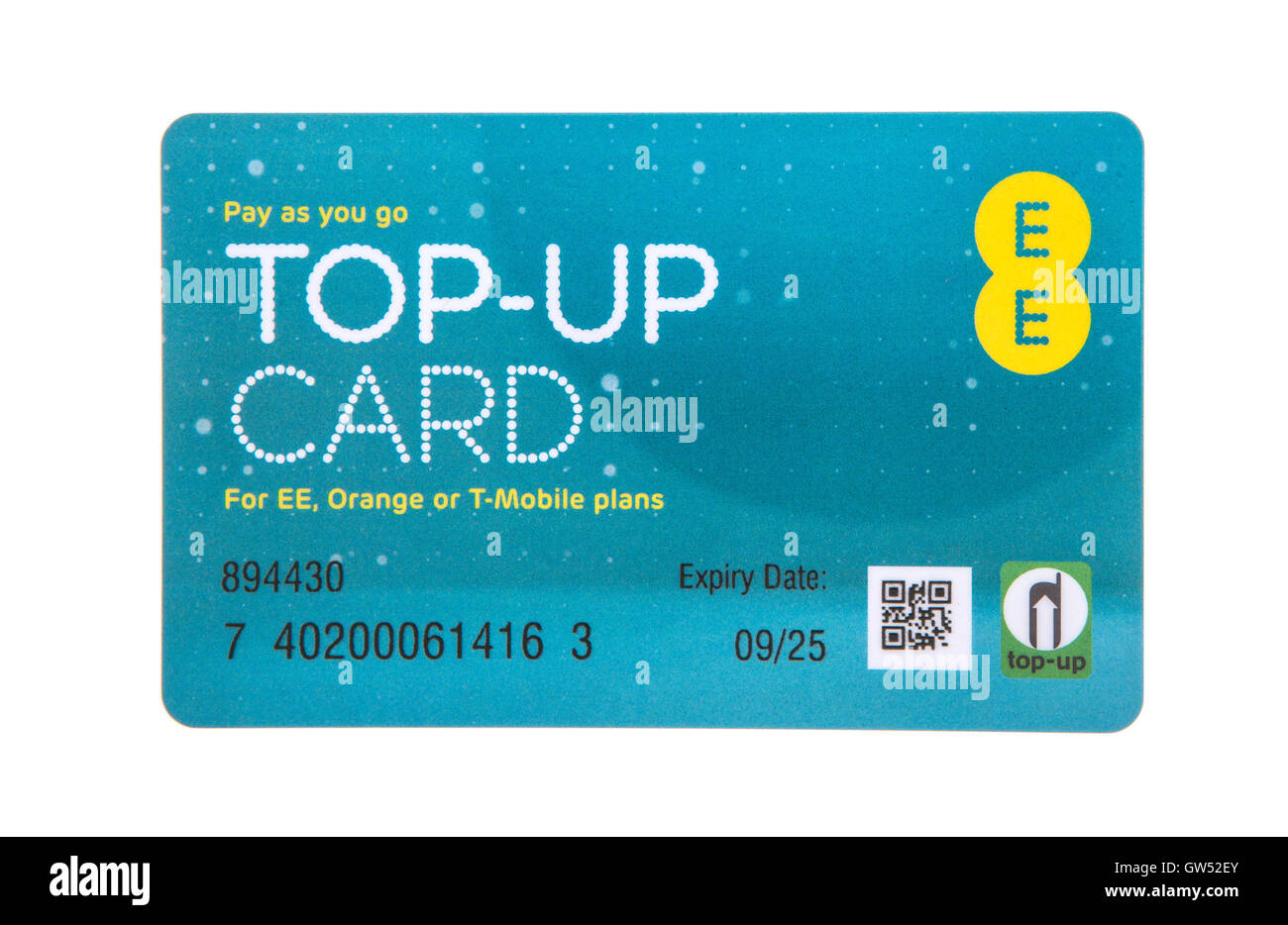 EE Pay as you go top-up card for EE, Orange or T-Mobile Services Stock  Photo - Alamy