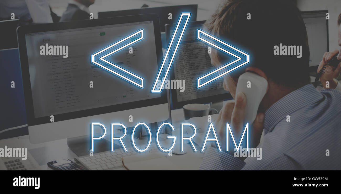 Computer Code HTML Symbol Graphic Concept Stock Photo - Alamy