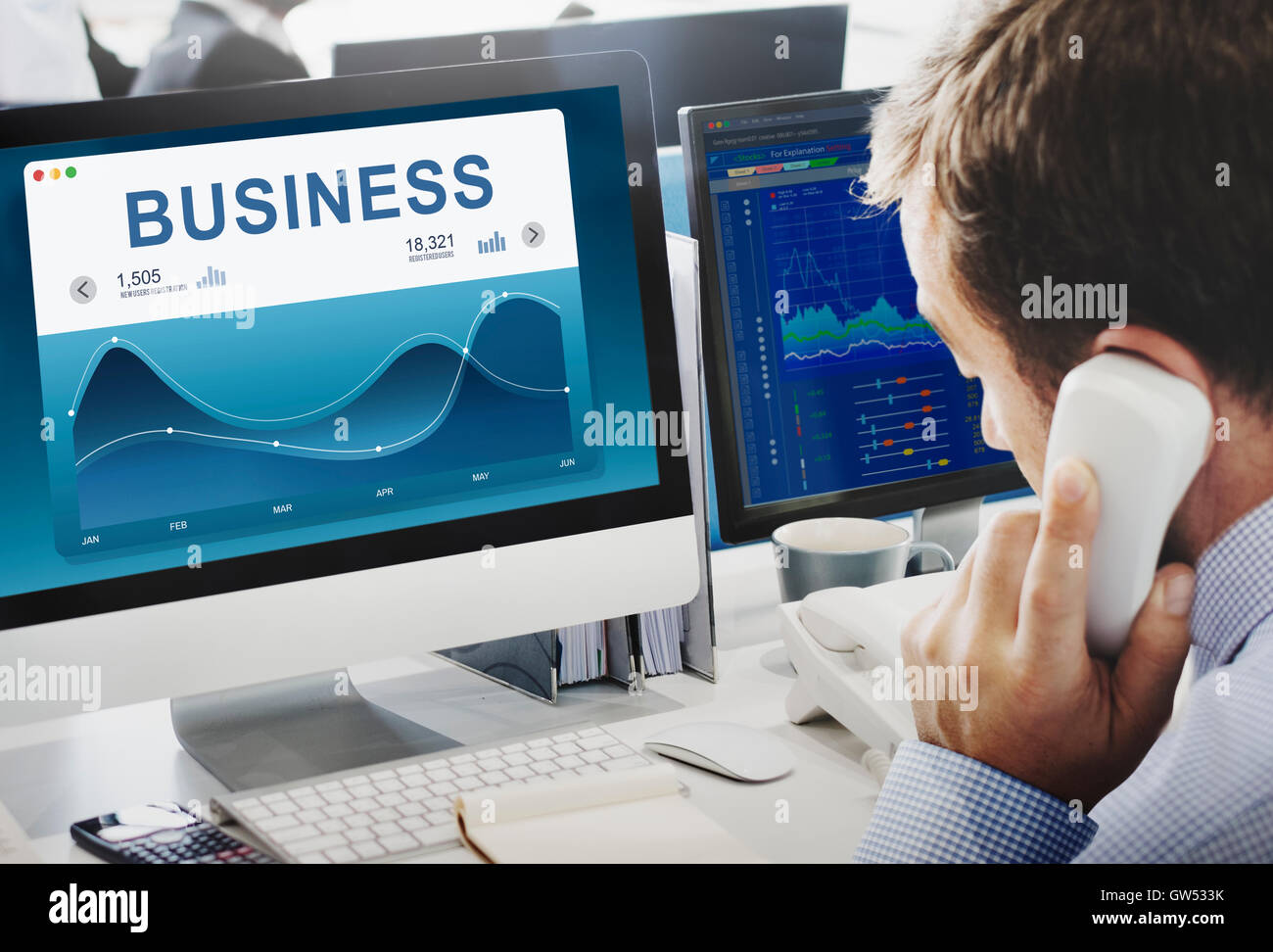 Business Analysis Chart Data Graphic Concept Stock Photo