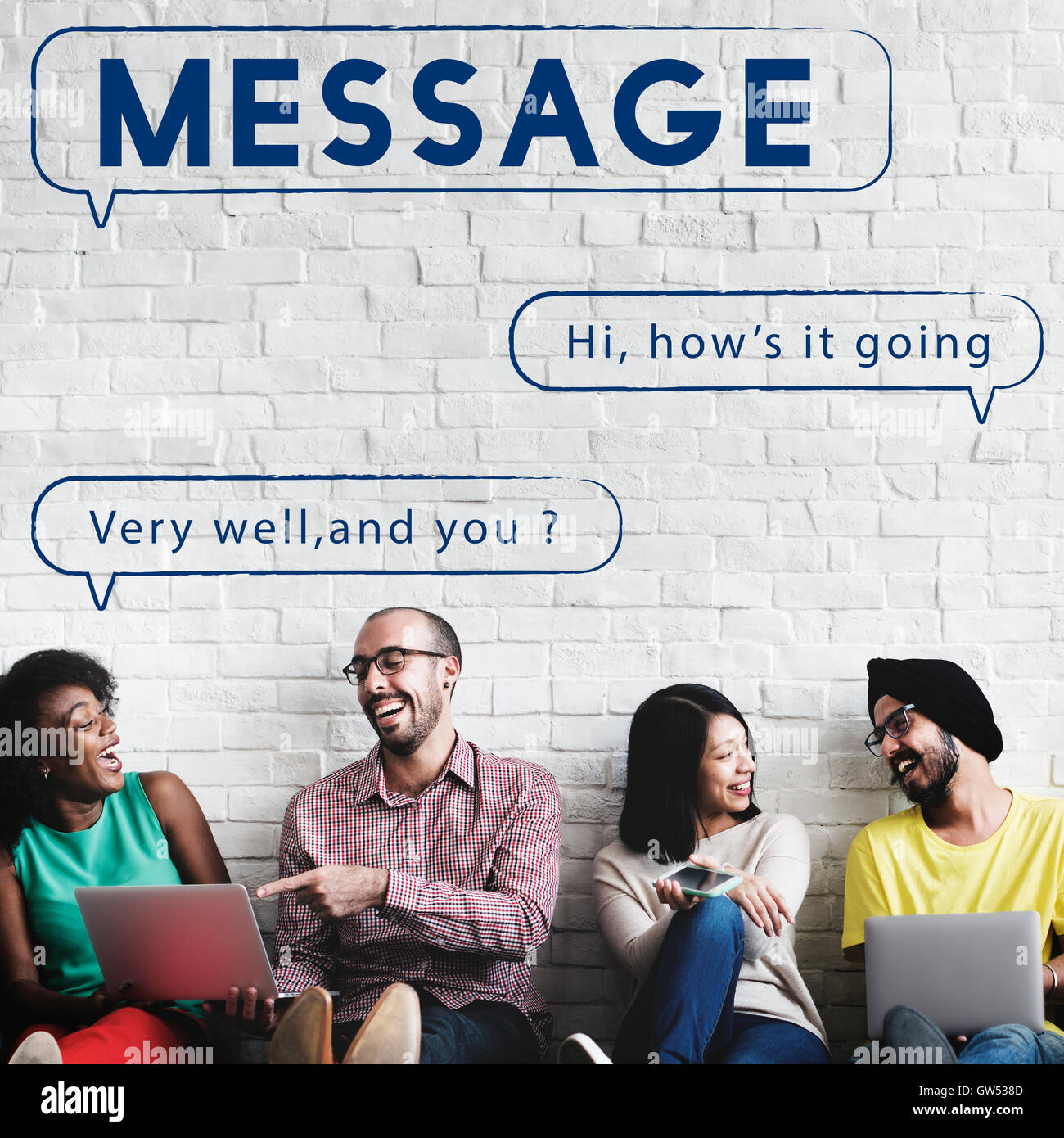 Message Text Mail Chat Communication Concept Stock Photo - Alamy