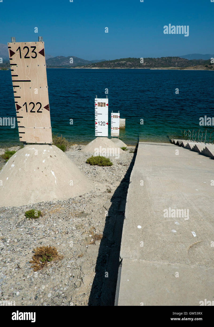 Flood depth indicator sign hi-res stock photography and images - Alamy