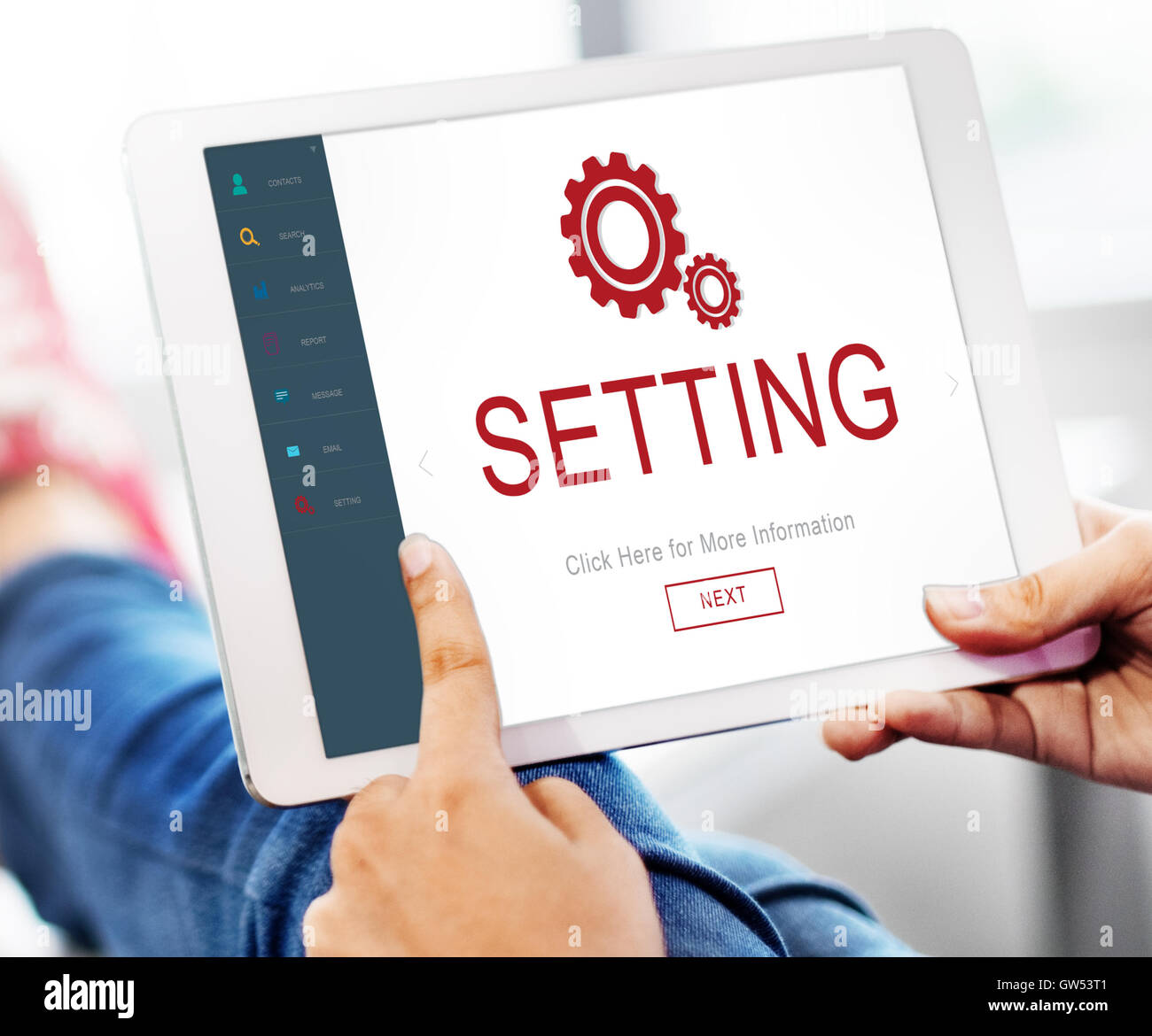 Settings Electronic Device Homepage Concept Stock Photo