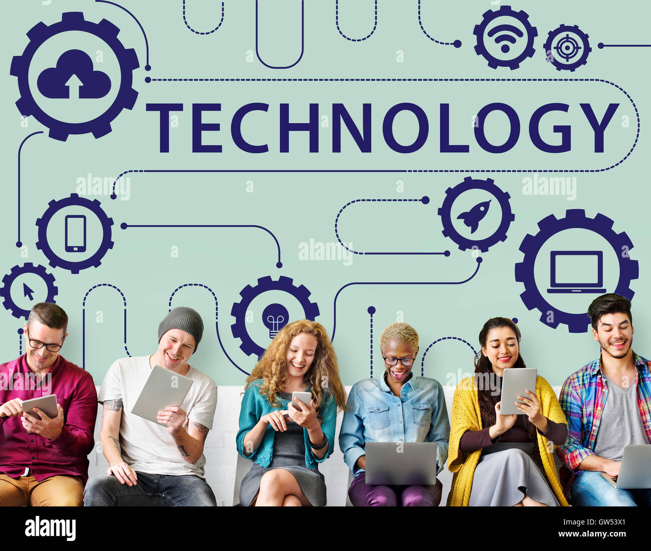 Technology Connecting Cloud Network Concept Stock Photo - Alamy