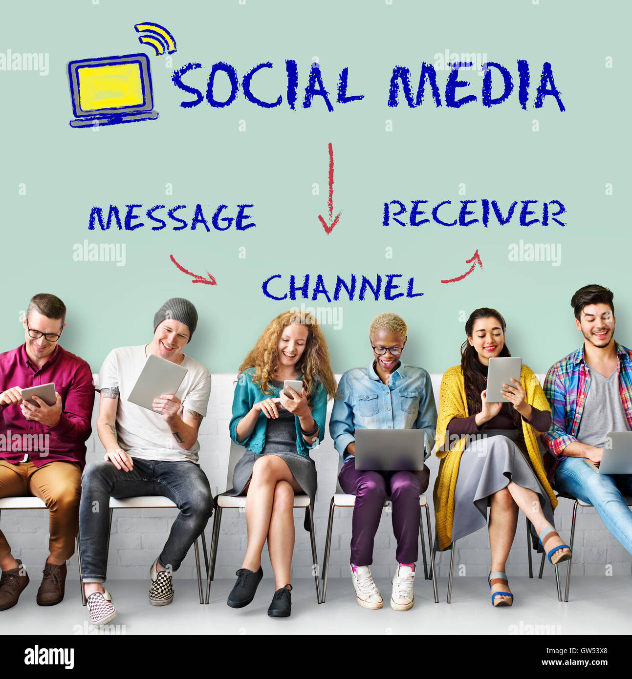 Social Media Channel Connectivity Concept Stock Photo