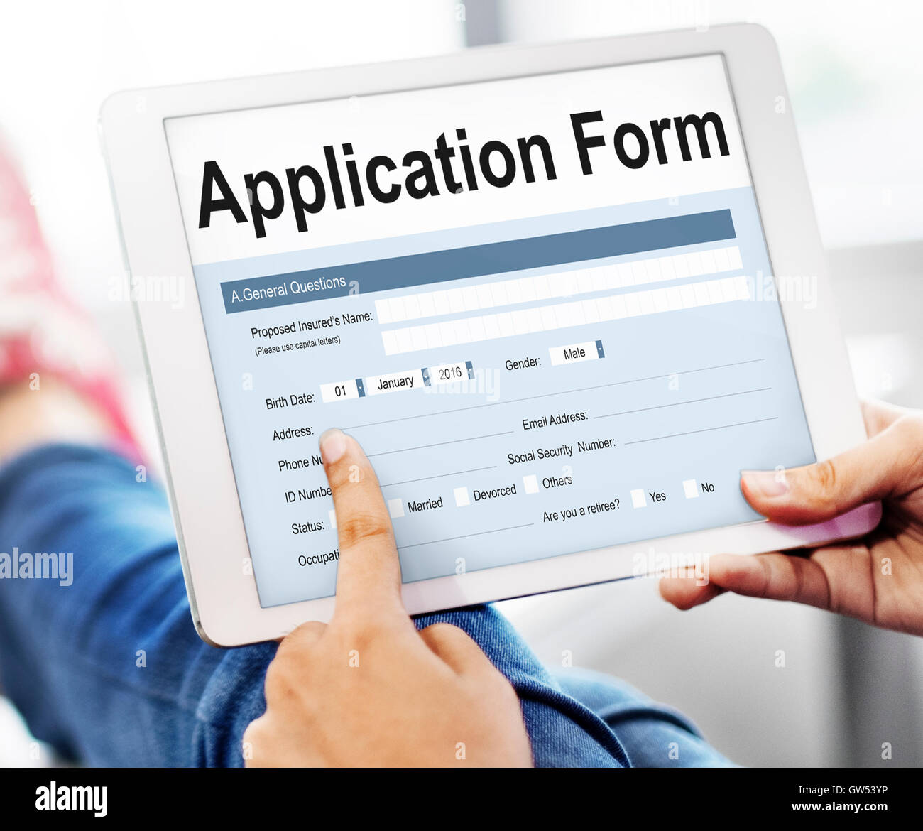 Application Form Information Employment Concept Stock Photo
