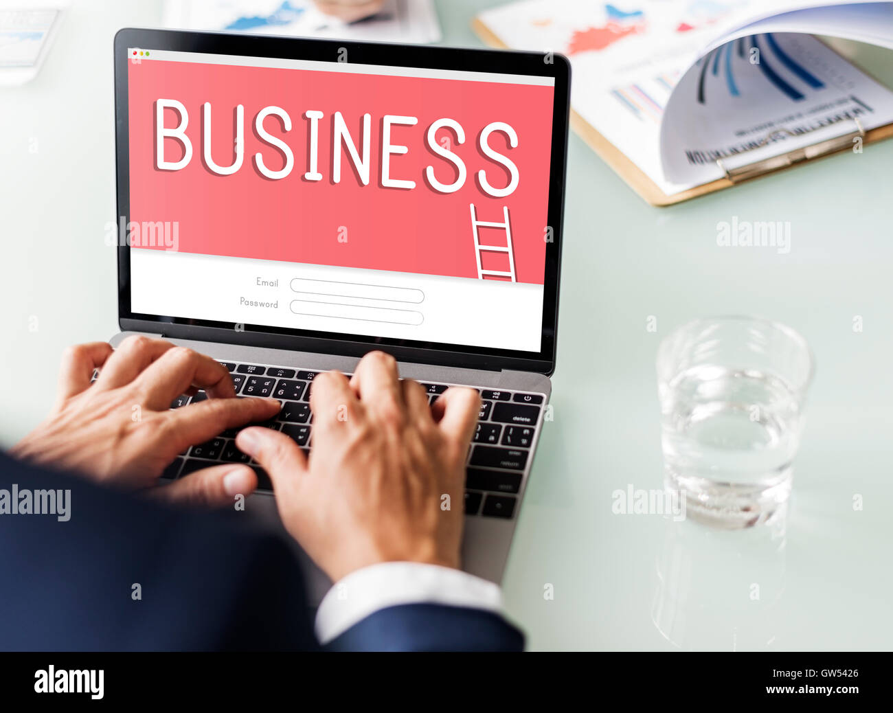 Business Goals Strategy Target Login Graphic Concept Stock Photo Alamy