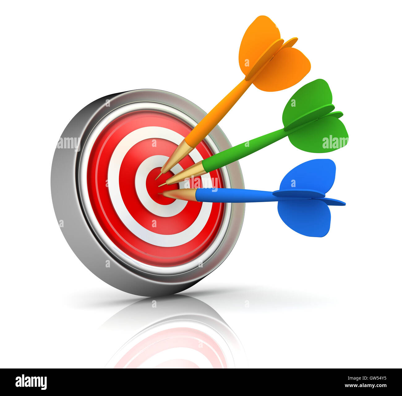 bullseye target  3d illustration Stock Photo
