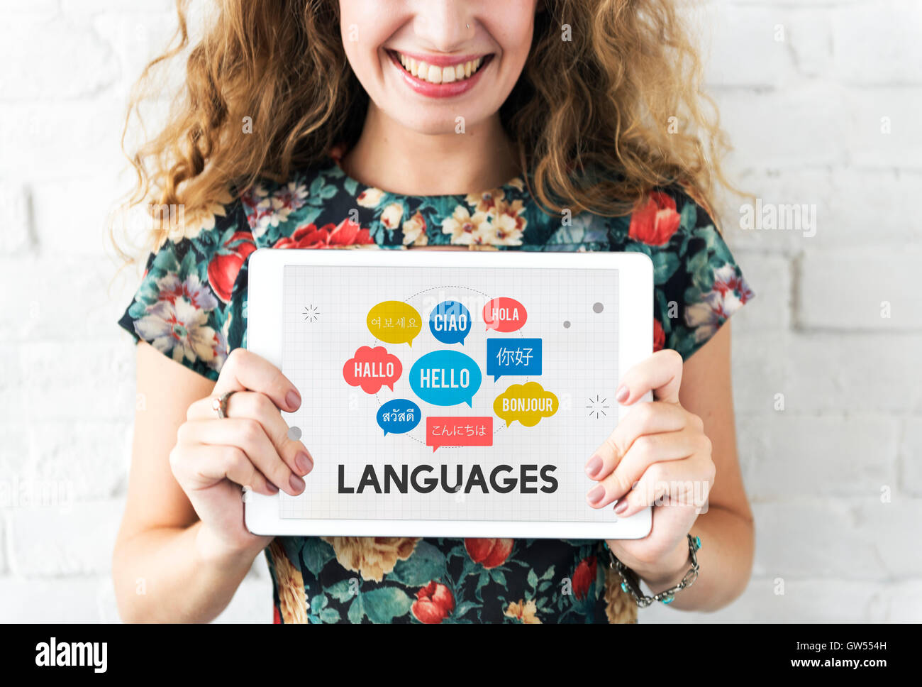 Multilingual Image Multilingual Greetings Languages Concept Stock Photo - Alamy