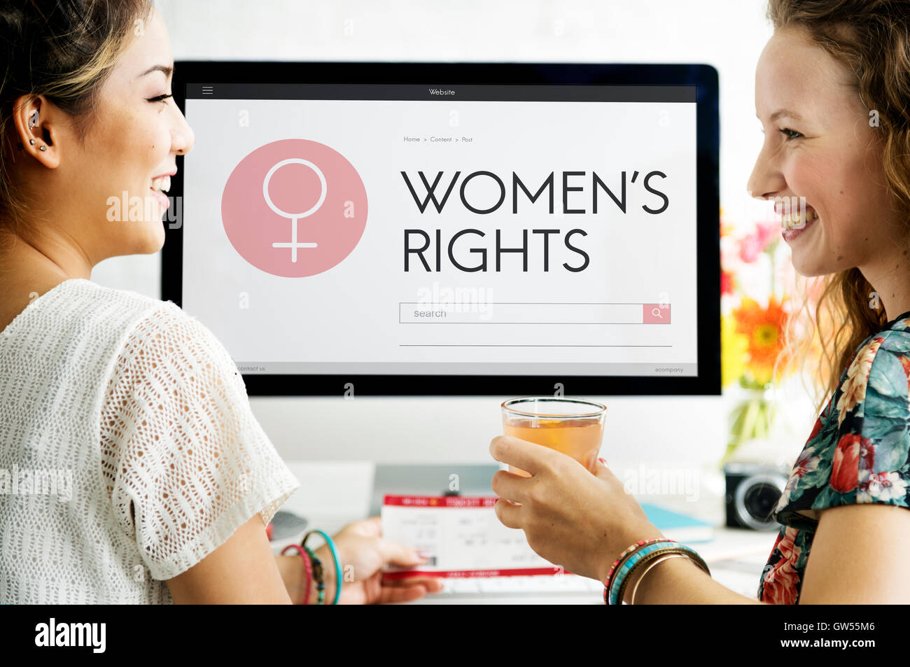 Woman Righter Women Rights Female Woman Girl Lady Feminism Concept Stock Photo - Alamy