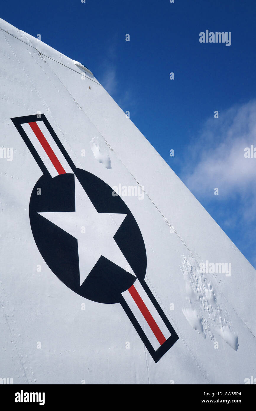 Insignia from military aircraft at Patriot's Point in Charleston South Carolina Stock Photo