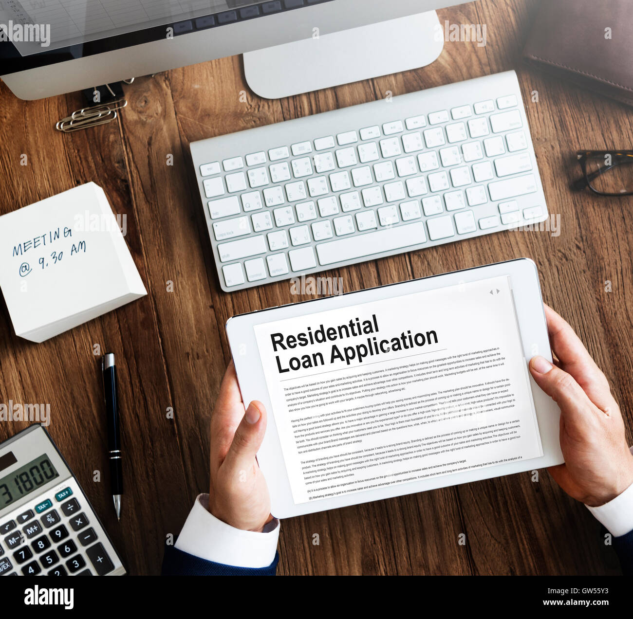 Residential Loan Application Assets Concept Stock Photo Alamy