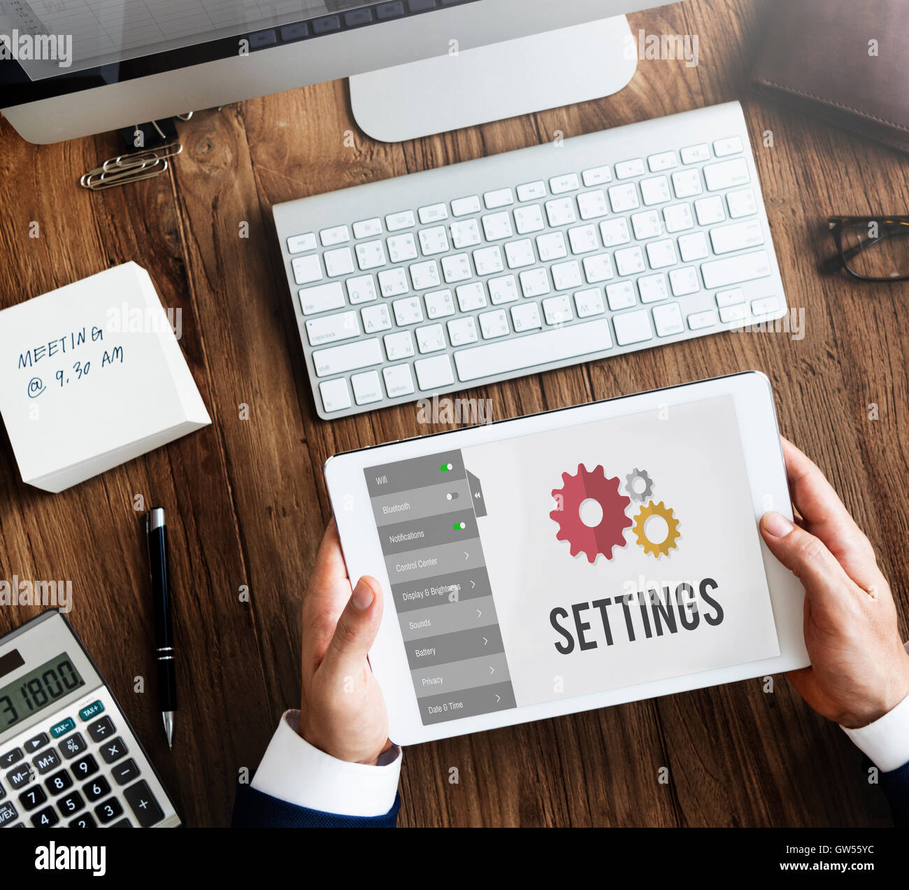 Settings Tools Setup System Concept Stock Photo