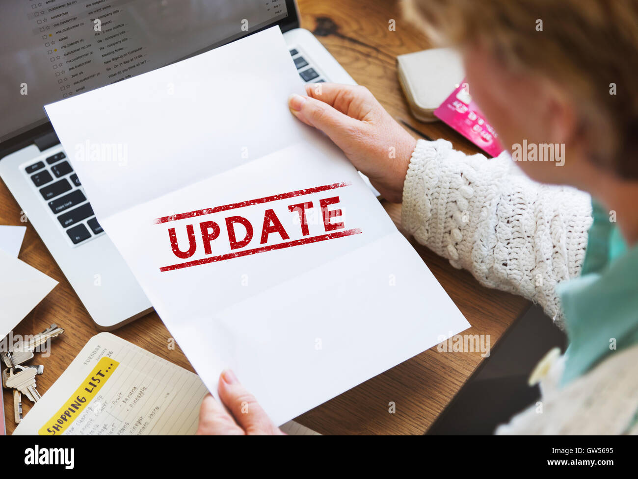 Update Development Fixed Forward Modern Better Concept Stock Photo - Alamy