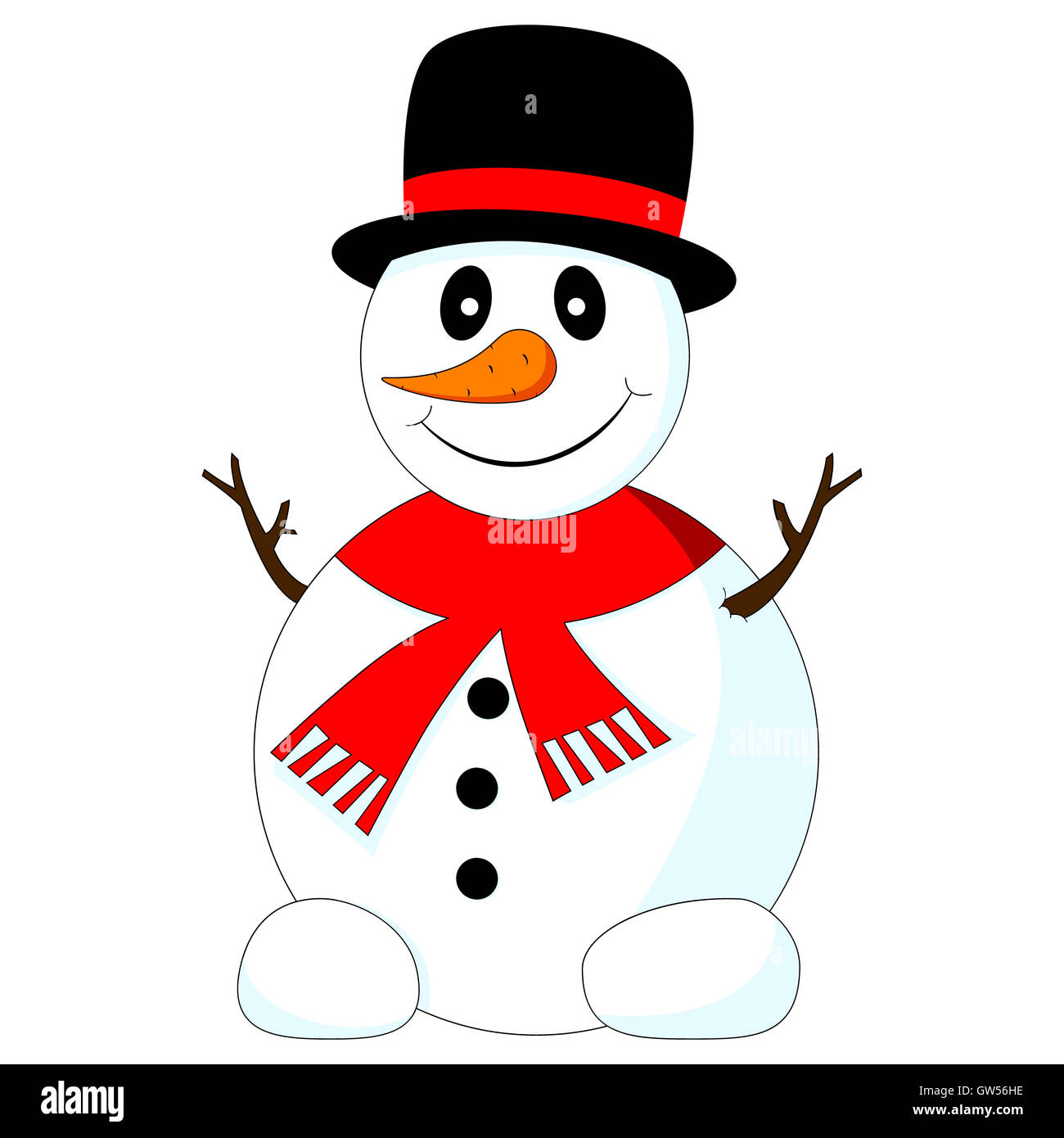 Funny snowman illustration Stock Photo - Alamy