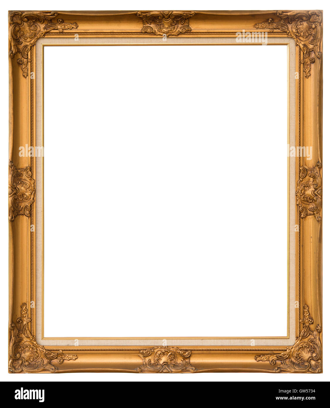 wooden vintage frame with clipping path Stock Photo