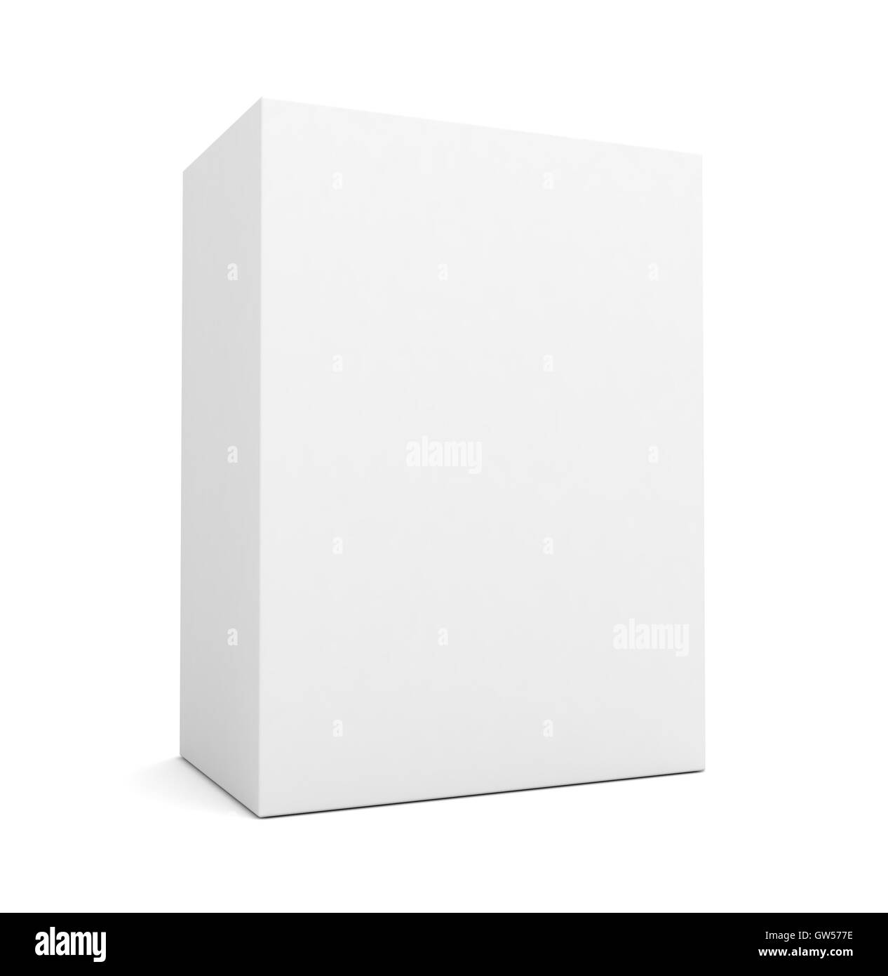 Blank box on white concept 3d illustration Stock Photo Alamy