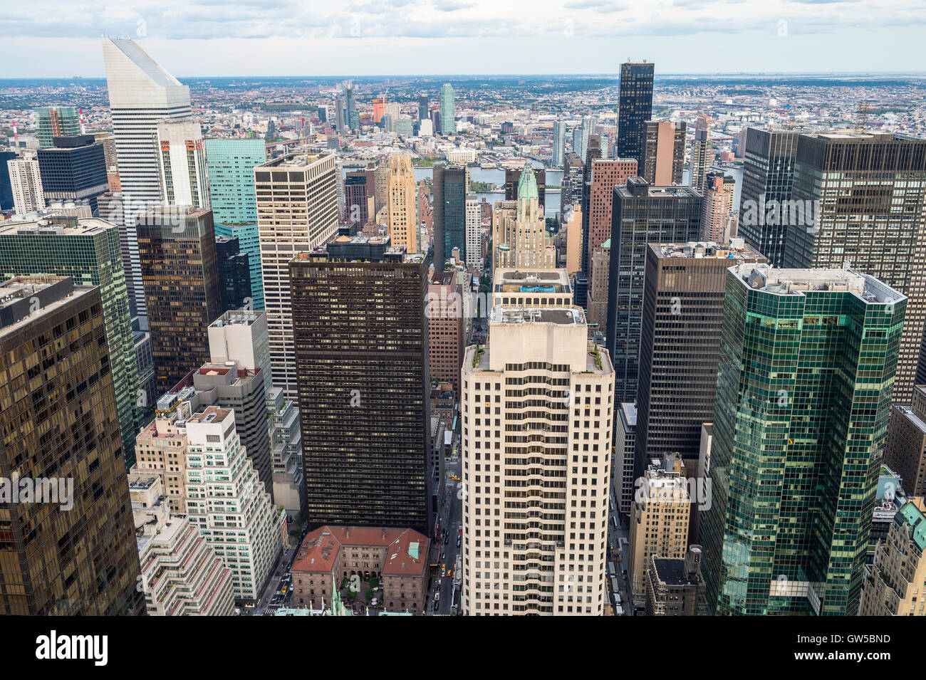 Afternoon view of the skyscraper canyons of the Midtown Manhattan New ...