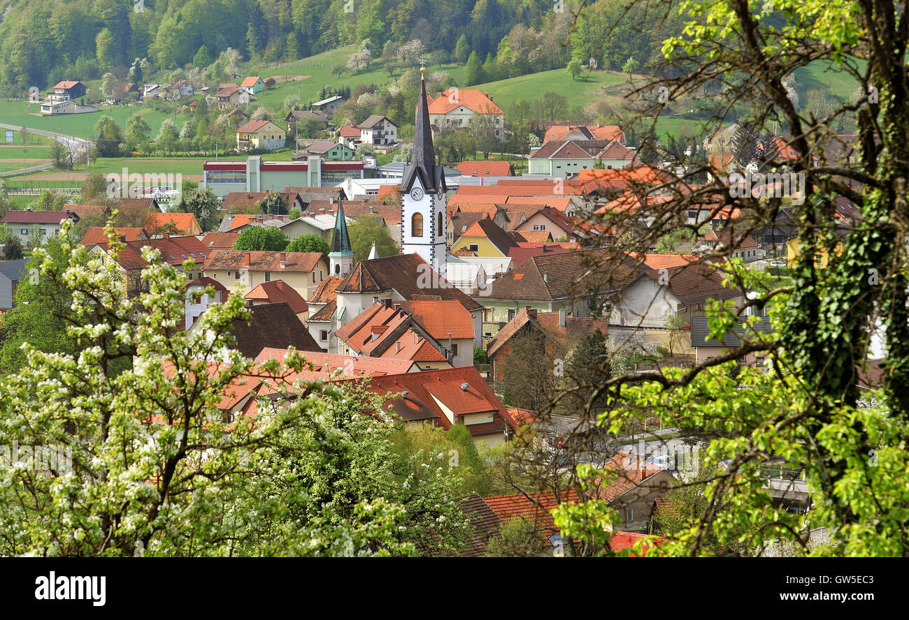 Vransko town in central part of Slovenia Stock Photo