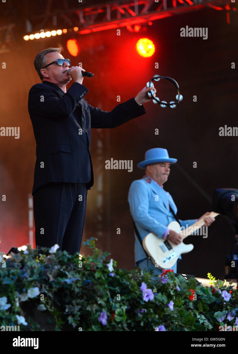 Madness performing at Radio 2 Live in Hyde Park, in Hyde Park, London. PRESS ASSOCIATION Photo. Picture date: Sunday September 11, 2016. Photo credit should read: Matt Crossick/PA Wire. Stock Photo