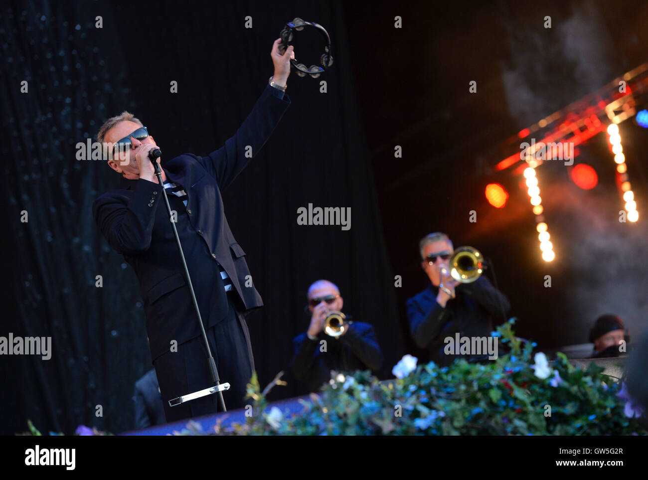 Madness performing at Radio 2 Live in Hyde Park, in Hyde Park, London. PRESS ASSOCIATION Photo. Picture date: Sunday September 11, 2016. Photo credit should read: Matt Crossick/PA Wire. Stock Photo