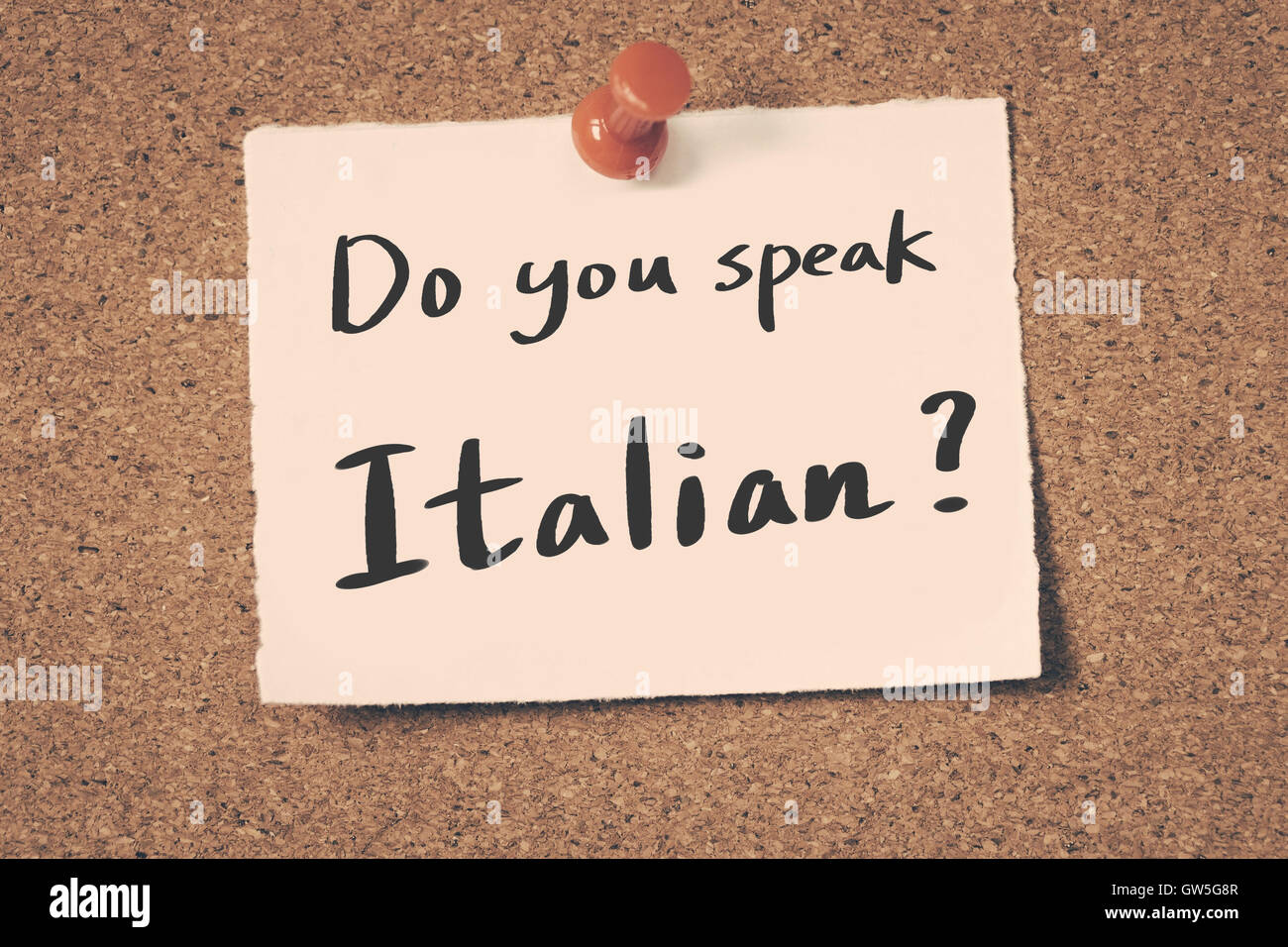 Do you speak Italian? Stock Photo