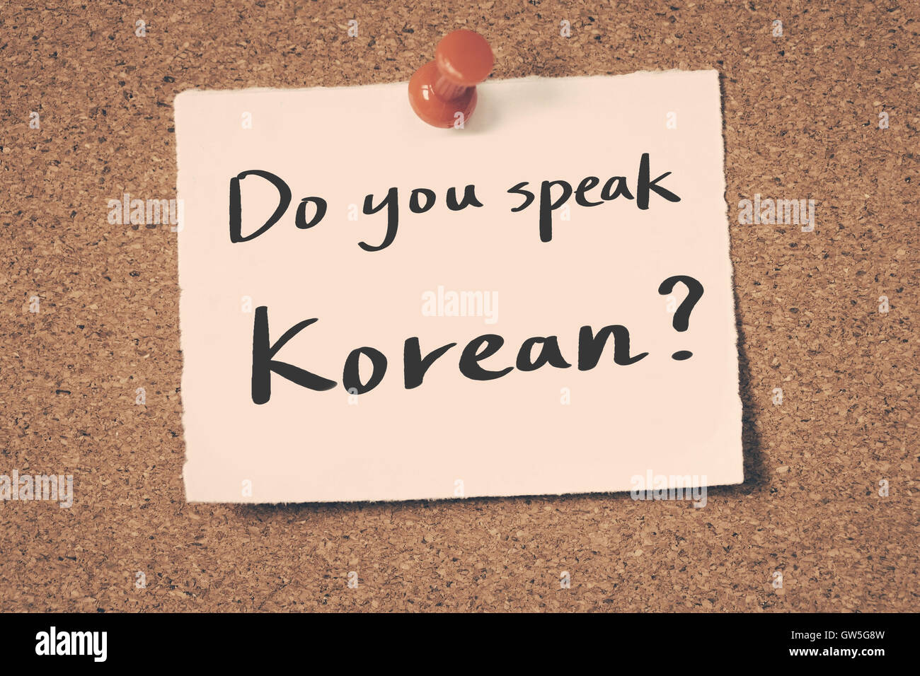 Do you speak Korean Stock Photo - Alamy