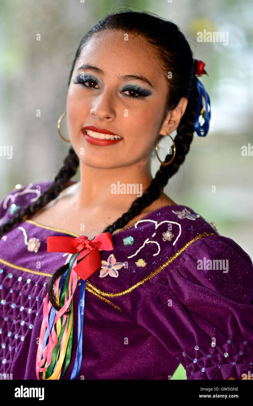 Traditional attire from the Colombian region of Boyaca. Stock Photo